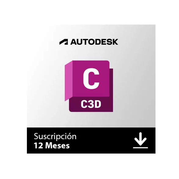 Licencia digital para descarga de Autodesk Civil 3D 2023, 1 Año – Suscripción Digital
