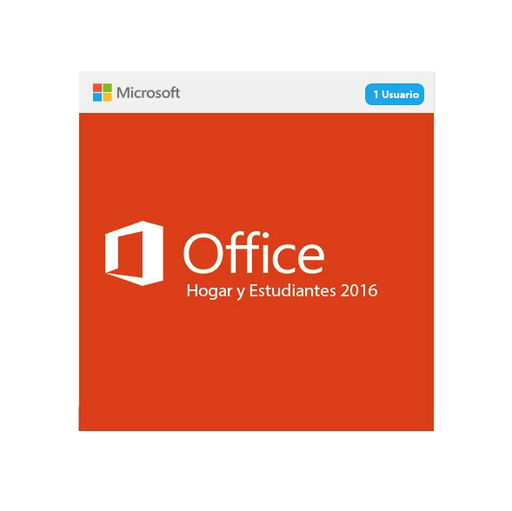 [SOF-SL1216] Licencia digital para descarga de Microsoft Office 2016 Hogar y Estudiantes Word, Excel, PowerPoint y OneNote para Windows 10 1 usuario