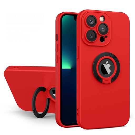 [TEC-NJ4139] Case para iPhone 13  pro color rojo con base material TPU